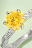 1 Carat Moissanite Contrast 925 Sterling Silver Ring 