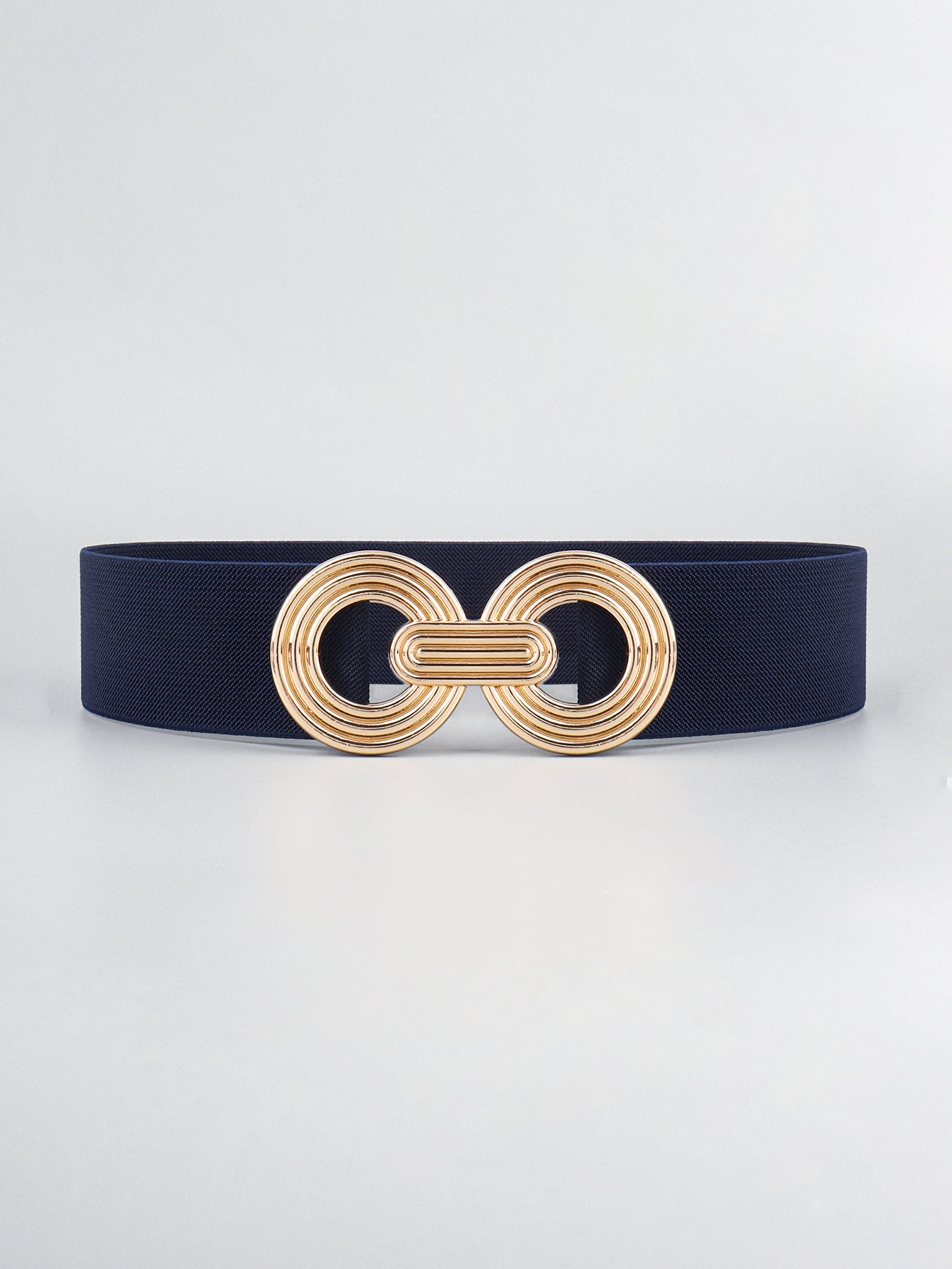 Geometric Buckle Elastic Wide Belt 