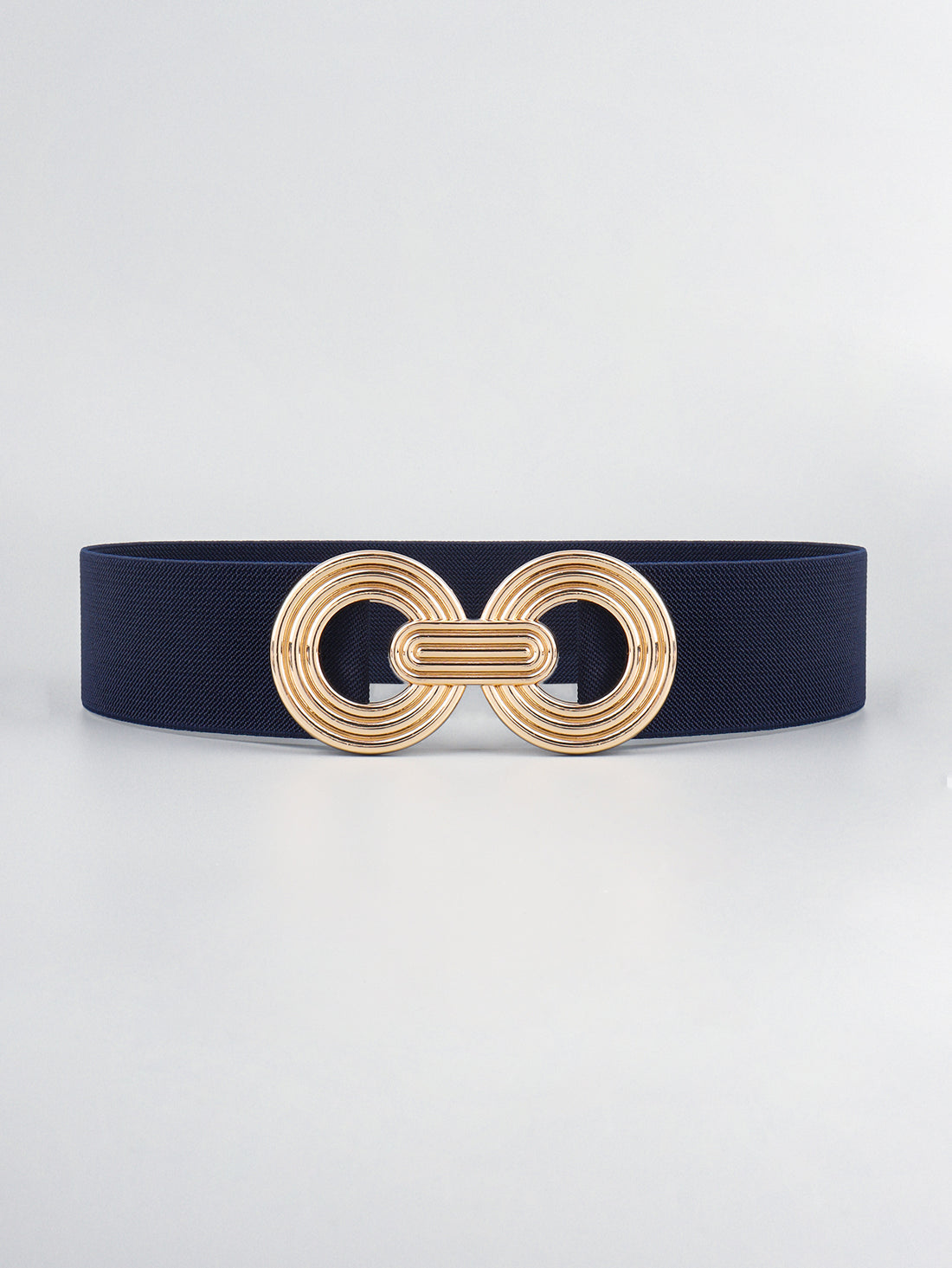 Geometric Buckle Elastic Wide Belt 