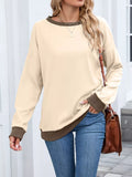 Contrast Trim Long Sleeve Sweatshirt 