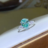 2 Carat 925 Sterling Silver Moissanite Ring 