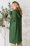 Basic Bae Full Size Hooded Sweater Cardigan 