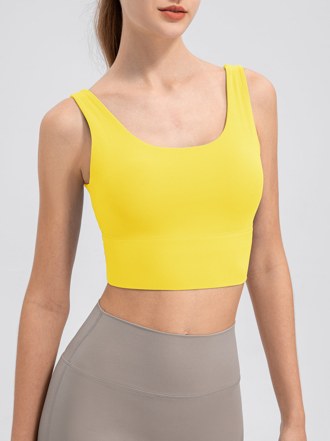 Scoop Neck Wide Strap Active Tank 