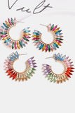 Zinc Alloy Acrylic C-Hoop Earrings 