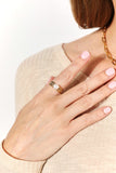 Adored Pearl Stainless Steel Open Ring 