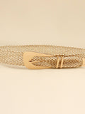 Irregular Buckle Braid Belt 