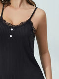 Ribbed Scoop Neck Top and Shorts Lounge Set Lingerie & Nightwear