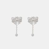 Titanium Steel Bow Earrings 