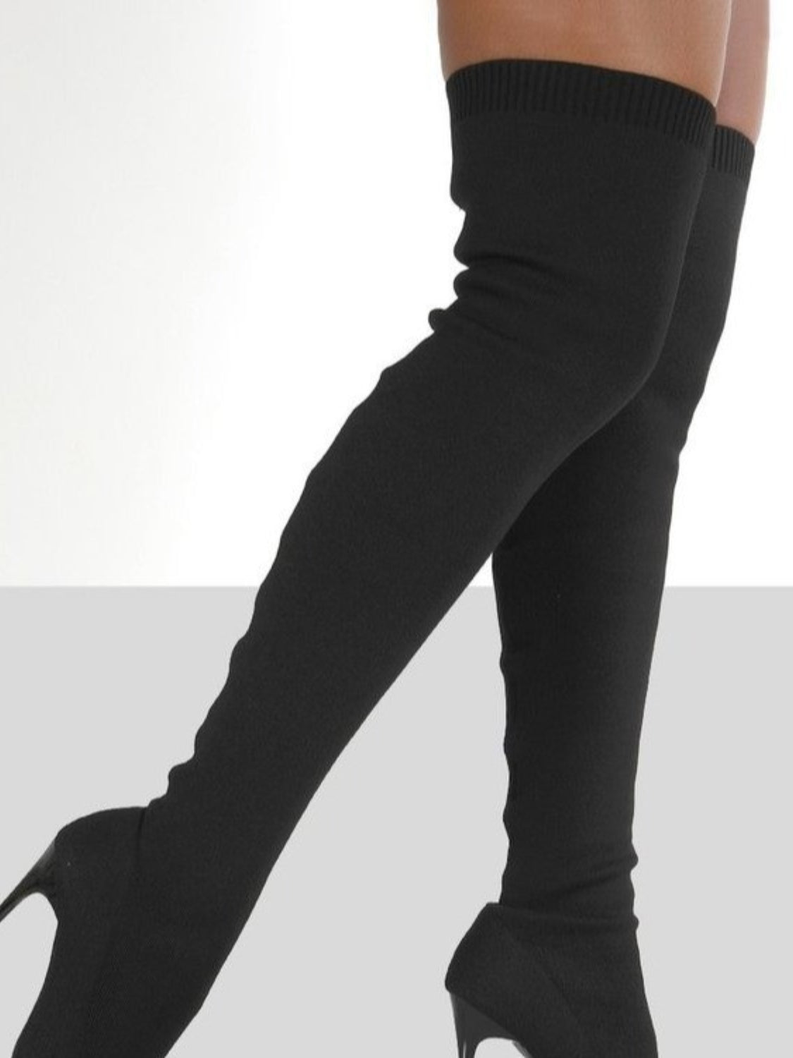 Point Toe Over Knee Stiletto Boots 