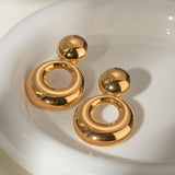 18K Gold-Plated Cutout Earrings 