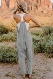 Double Take Full Size V-Neck Sleeveless Jumpsuit with Pockets 