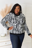 Heimish Full Size Zebra Print Sweater 