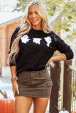 Ghost Round Neck Long Sleeve Sweatshirt 
