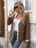 Lace Detail Button Up Blazer 
