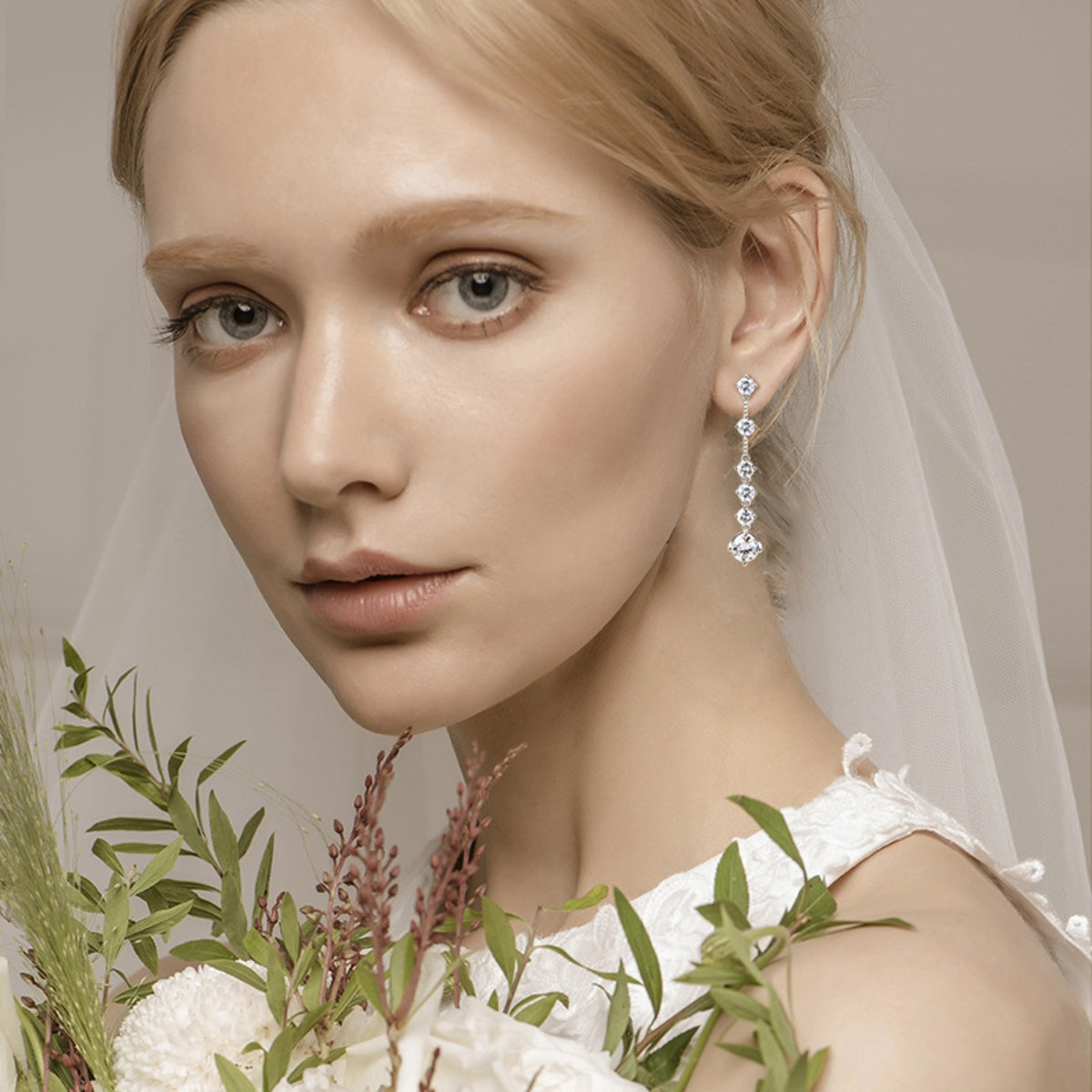 4 Carat Moissanite 925 Sterling Silver Earrings 