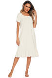Lace Detail Square Neck Lounge Dress 