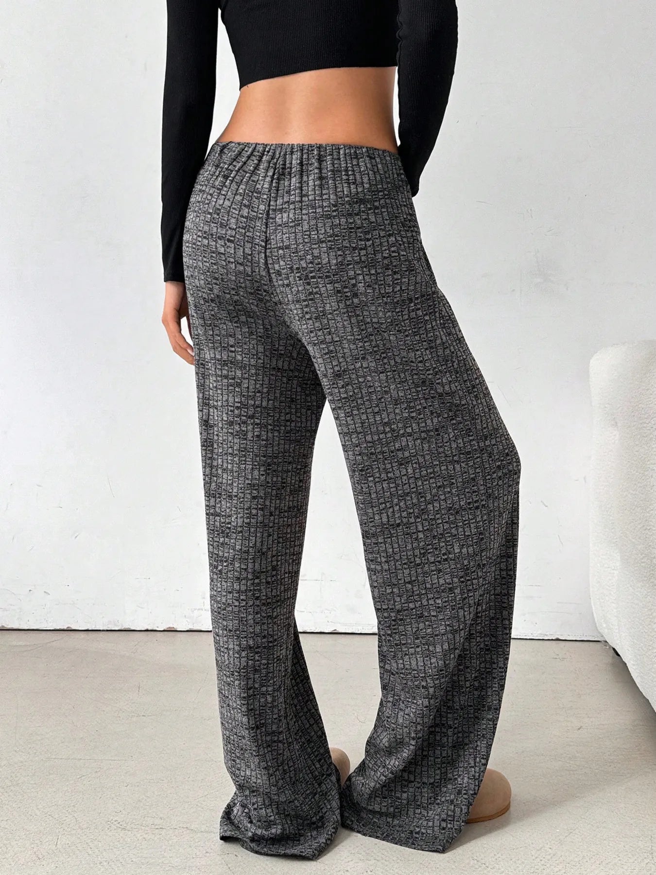 Striped Wide Leg Drawstring Pants 