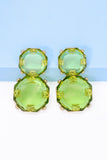 Geometrical Shape Zinc Alloy Frame Dangle Earrings 