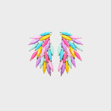Alloy Acrylic Wing Earrings 