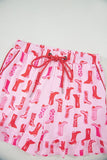 Cowgirl Boots Printed Shirt and Shorts Set Lingerie & Nightwear