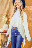 And The Why Textured Knit Fringe Hem Cardigan 