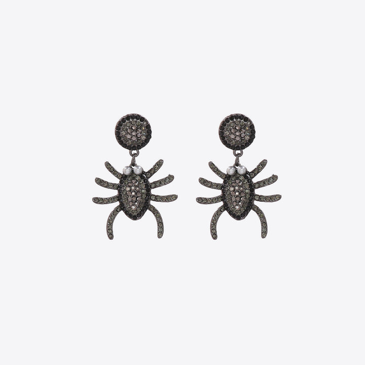 Spider Rhinestone Alloy Earrings 