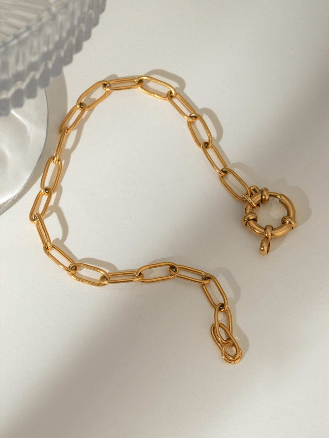 18K Gold-Plated Stainless Steel Chain Bracelet Accessories