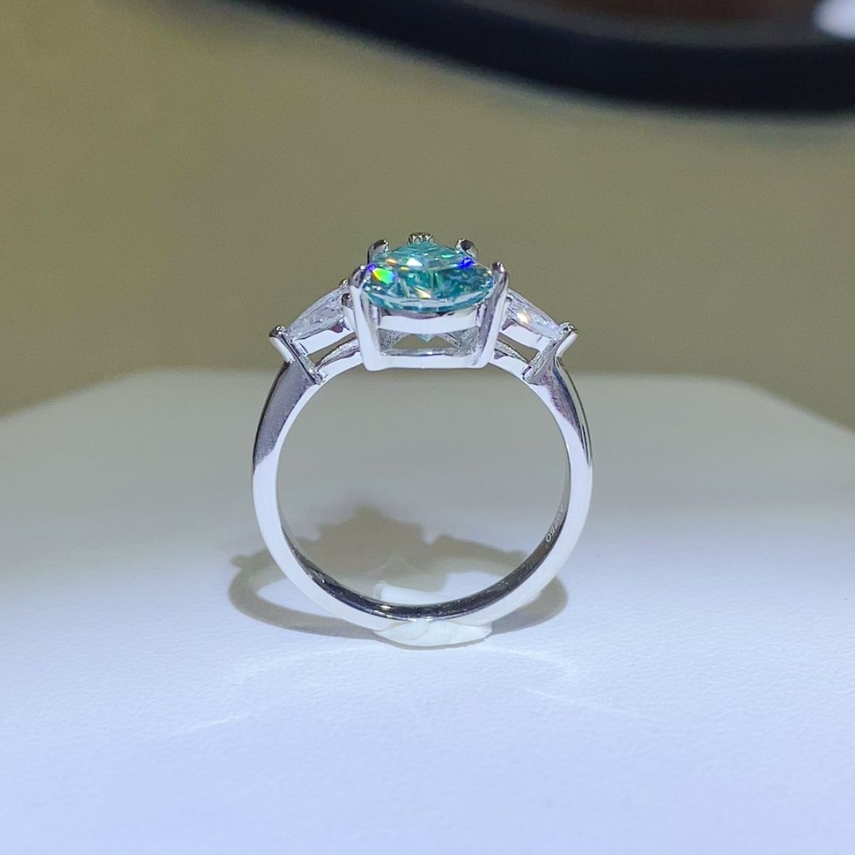 2 Carat 925 Sterling Silver Moissanite Ring 