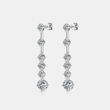 4 Carat Moissanite 925 Sterling Silver Earrings 