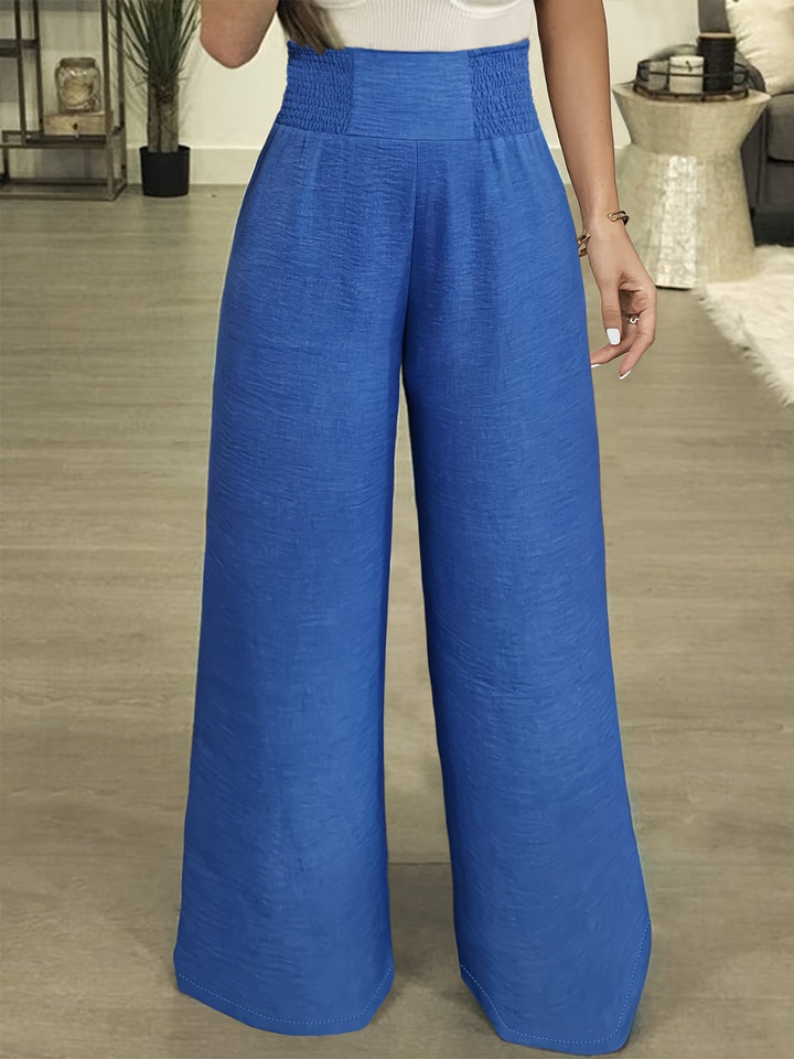 Plus Size High Waist Wide Leg Pants 