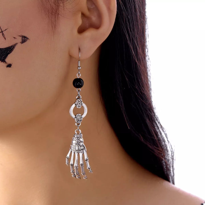 Halloween Skeleton Hand Drop Earrings 