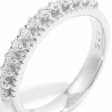 925 Sterling Silver Inlaid Zircon Ring 