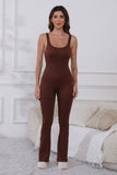 Scoop Neck Wide Strap Active Jumpsuit 