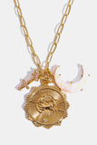 Constellation and Moon Pendant Copper Necklace 