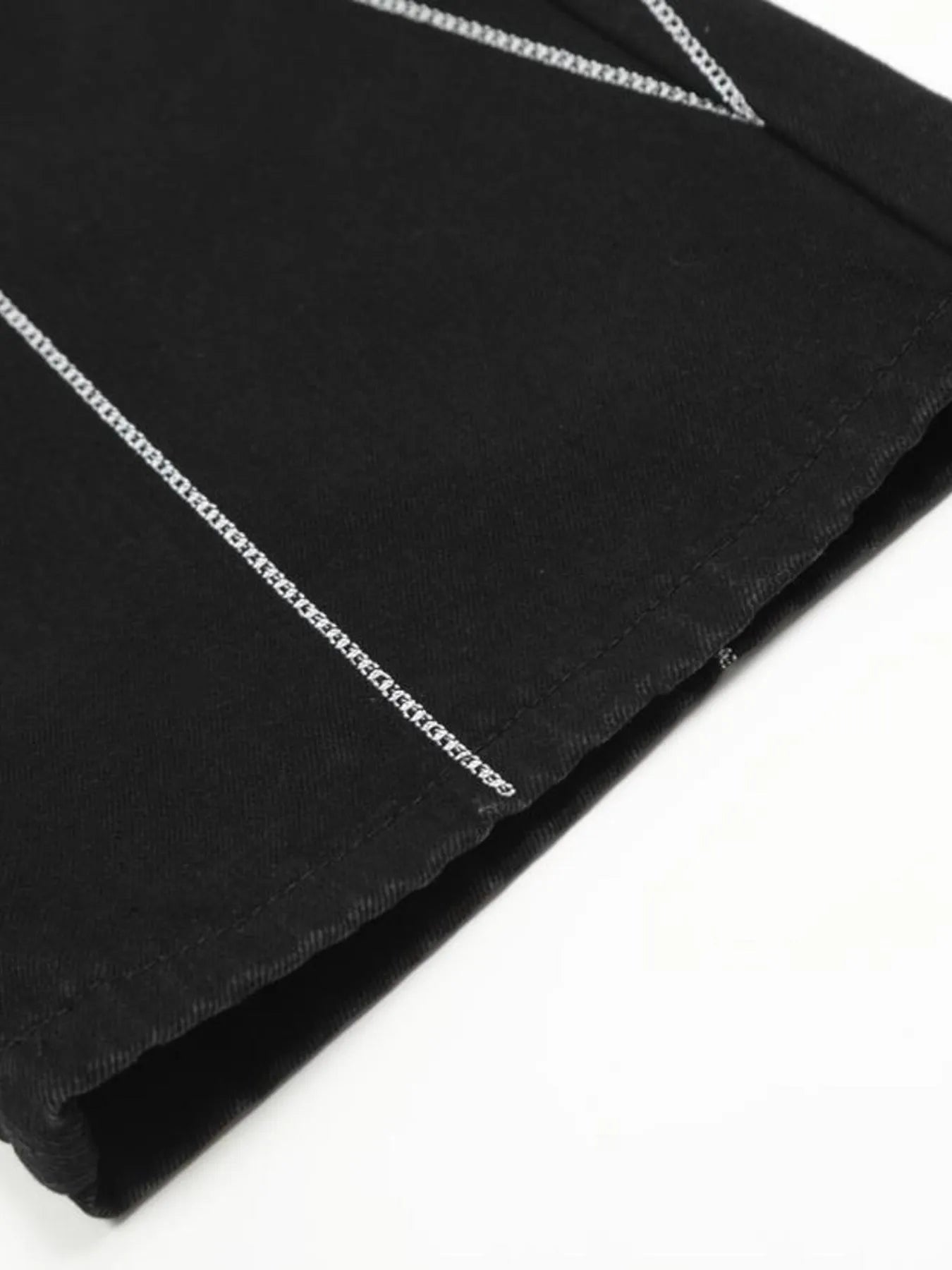 Men's Spider Web Embroidered Flared Jeans 