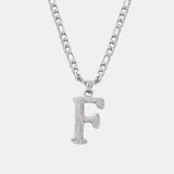 Titanium Steel Letter Pendant Necklace 
