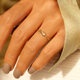 925 Sterling Silver Inlaid Zircon Fish Ring 