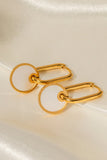 Copper White Mother-Of-Pearl Drop Earrings 