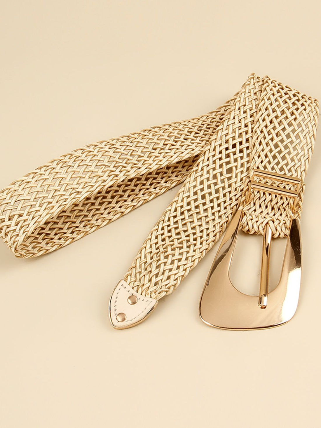 Irregular Buckle Braid Belt 