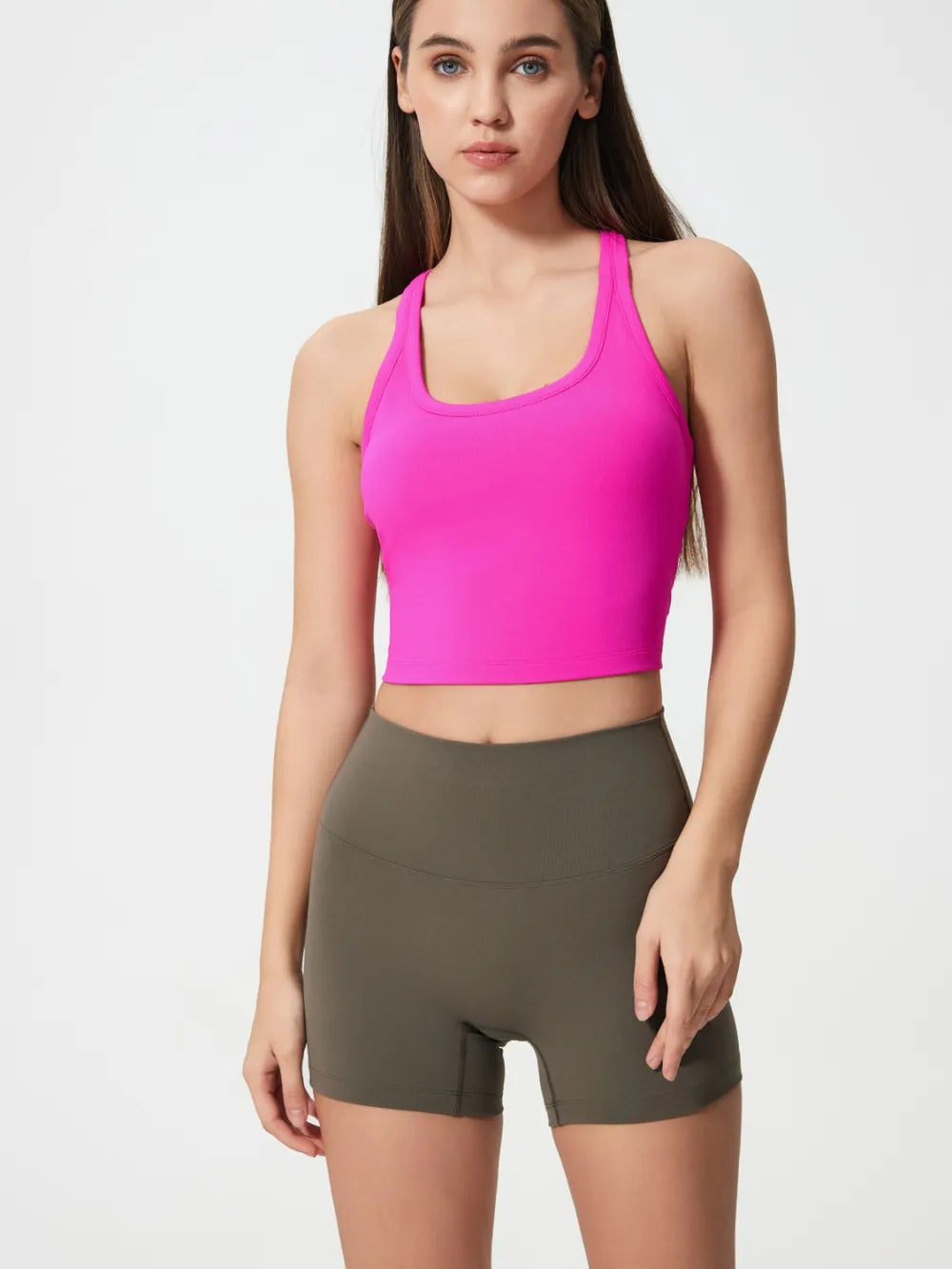 Millennia Scoop Neck Active Tank with Detachable Chest Pads 