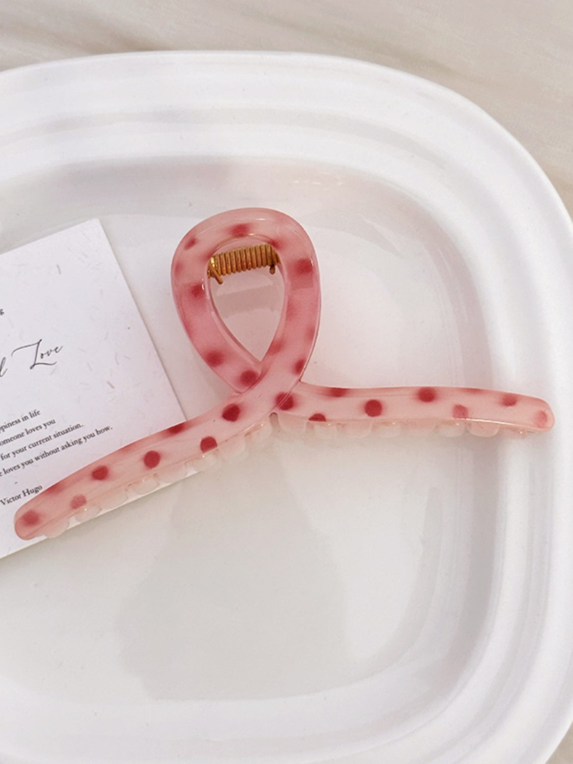 PC Polka Dot Hair Claw Clip 