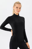 Mock Neck Quarter Zip Active T-Shirt 