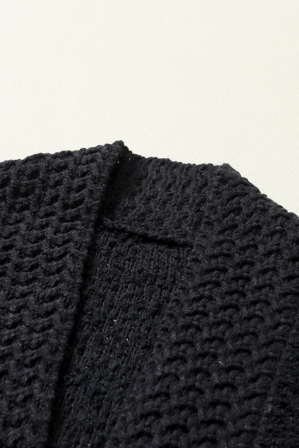 Solid Color Open Front Cardigan 