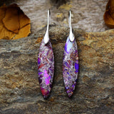 Copper Natural Stone Geometric Shape Earrings 
