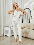 Fuzzy V-Neck Cami and Pants Lounge Set Lingerie & Nightwear
