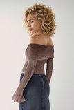 Double Take Ribbed Off-Shoulder Zip Up Long Sleeve Cardigan 