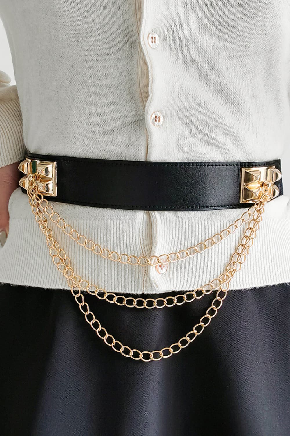 Elastic Belt with Chain 