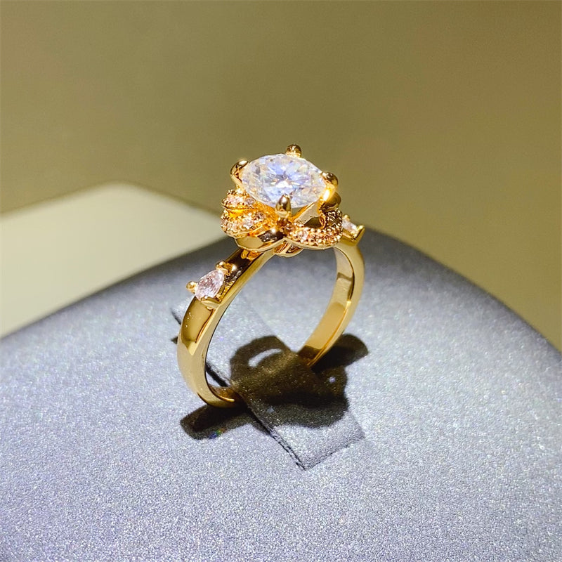 1 Carat Moissanite Zircon 925 Sterling Silver Ring 