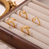 Titanium Steel Snake Shape Bypass Ring 