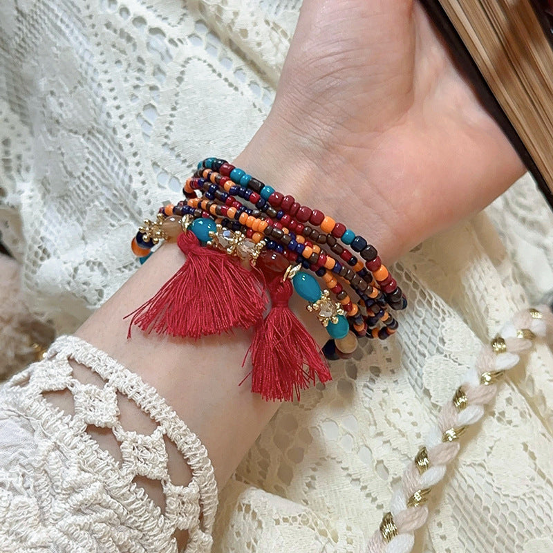 Tassel Rice Bead Bracelet 